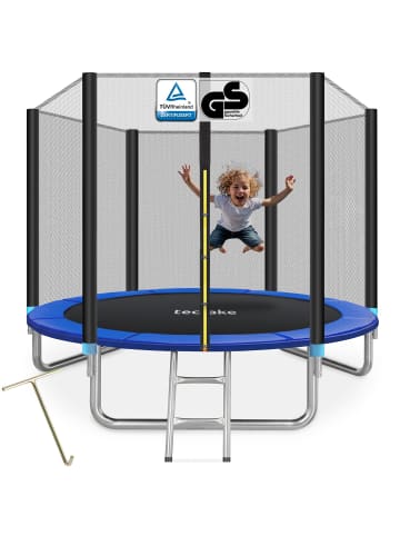 tectake Sprunggerät Ø 366 cm, GS zertifiziert, mit Sicherheitsnetz