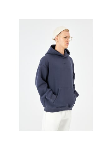 Megaman Hoodie Oversize in Blau Smoked