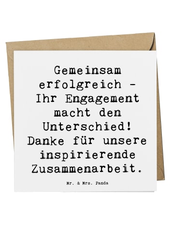 Mr. & Mrs. Panda Grußkarte Spruch Geschäftspartner Erfolg mit Sp... in Weiß