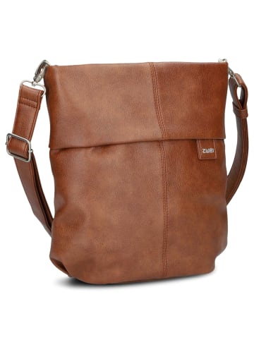 Zwei Mademoiselle M90 - Umhängetasche 28 cm (cord-polar) in cognac