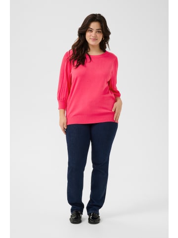 KAFFE curve Strickpullover KCloni in Raspberry