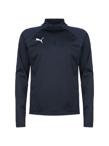 Puma Sweatshirt TeamLIGA 1/4 Zip in dunkelblau / weiß