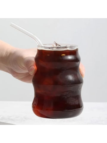 ZOHA Glas Bubble Getränkebecher 2er Set Cocktail- 550 ml in Transparent