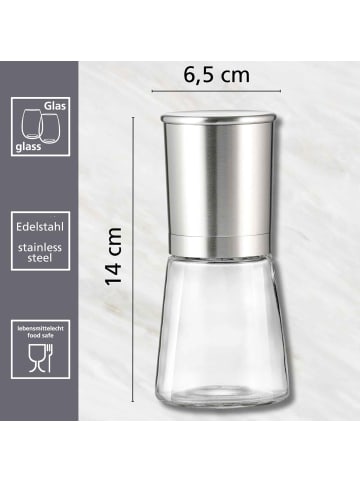 Ritzenhoff & Breker 2-tlg. Gewürzmühlenset Basic in in transparent-silber