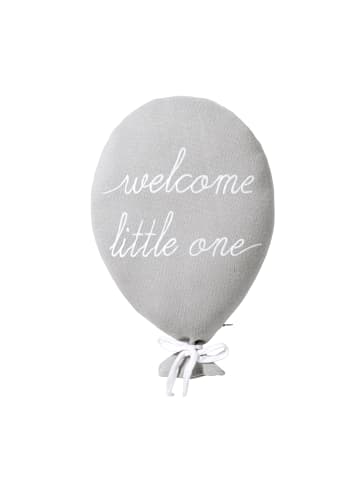 nordic coast company  Babykissen Wanddekoration Ballon " Welcome Little One" Grau 
