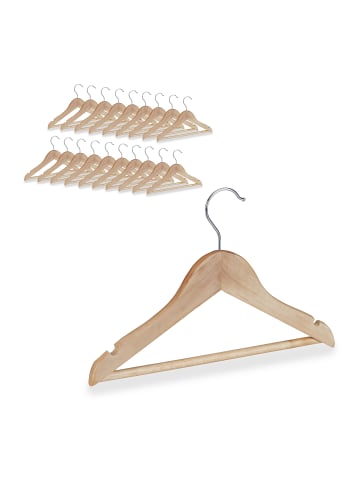 relaxdays 80x Kinderkleiderbügel in Natur