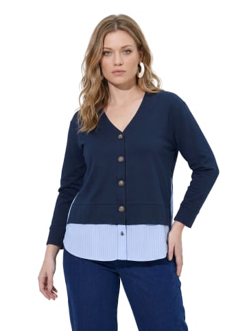 Ulla Popken Sweatjacke in marine