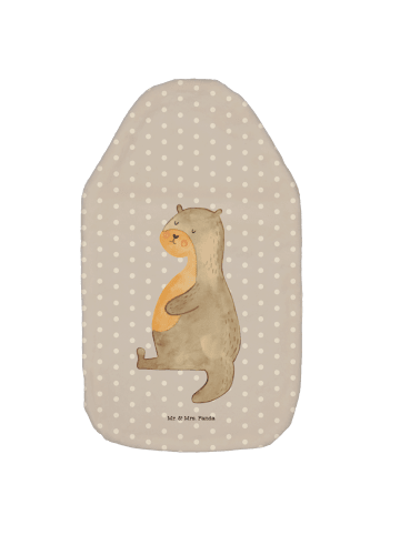 Mr. & Mrs. Panda Wärmflasche Otter Bauch ohne Spruch in Grau Pastell