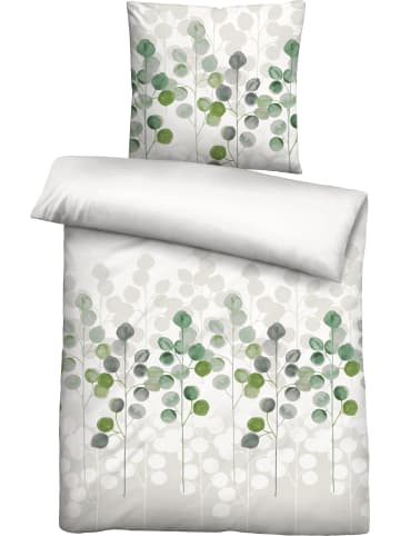 Biberna Soft-Seersucker Bettwäsche in pistaziengrün