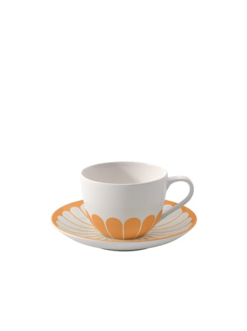 Villeroy & Boch Kaffeetasse mit Untertasse Fleur Couleur 160 ml in Soleil