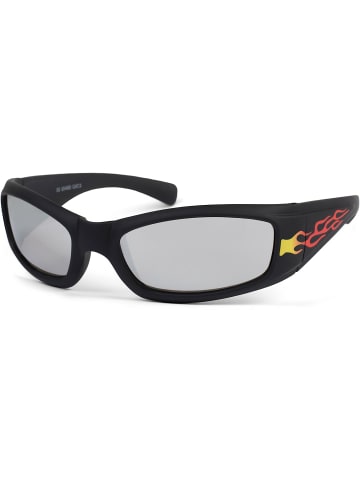 styleBREAKER Sport Sonnenbrille in Schwarz / Silber verspiegelt