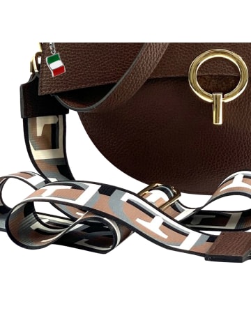 Florence Florence Umhängetasche, Citytasche Leder dunkelbraun ca. 30cm