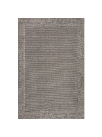 KADIMA DESIGN Exklusiver Wohnzimmerteppich aus Wolle-Polyester-Mix in Grau