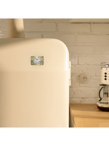 Mr. & Mrs. Panda Kühlschrankmagnet Tauben Liebe Design ohne Spruch in Weiß