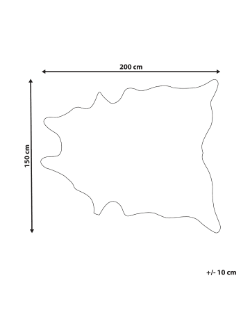 Beliani Schaffell BOGONG in Braun/Weiß - (W) 150 x (H) 1 x (L) 200 cm