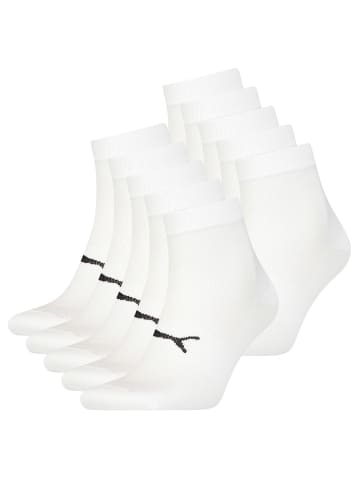 Puma Bodywear Quarter Socken 10 Paar in Weiß