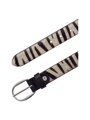 Vanzetti Gürtel Leder in white-black