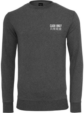 Mister Tee Pullover "Cash Only Crewneck" in Grau