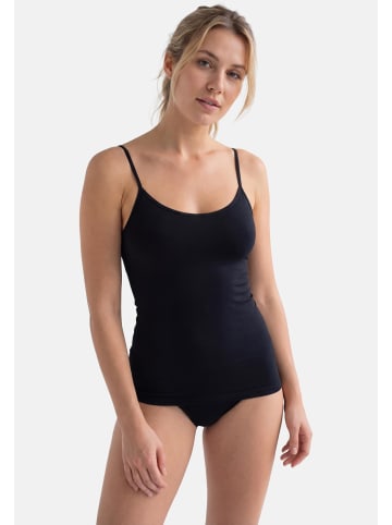 Conta Spaghetti Top Modal in Schwarz / beige