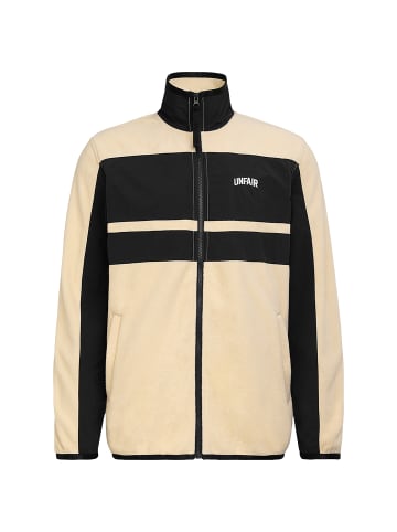 UNFAIR ATHLETICS Fleecejacke Fullzip in beige / schwarz