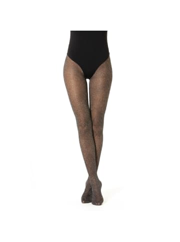 COFI 1453 Damen Strumpfhose hohe Taille gemusterte Strumpfhose Muster Optik in Schwarz