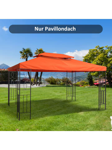 Outsunny Pavillon Ersatzdach 3 x 4 m Rostrot