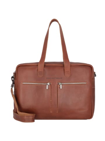 Cowboysbag Marbury Aktentasche Leder 40 cm Laptopfach in cognac