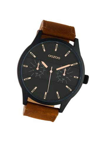 Oozoo Analog-Armbanduhr Oozoo Timepieces braun extra groß (ca. 48mm)