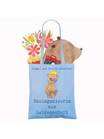 Mr. & Mrs. Panda Uni Tasche Bauingenieurin Leidenschaft mit Spruch in Sky Blue