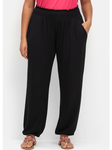 sheego Jerseyhose in schwarz