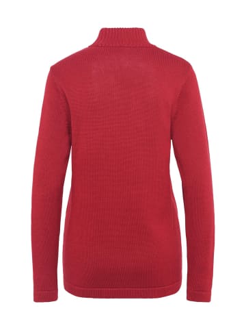 GOLDNER Kurzgröße:  Strickjacke Sportliche Strickjacke in rubinrot