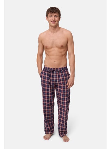 DANISH ENDURANCE Lange Pyjamahose Cozy Pyjama in navy red