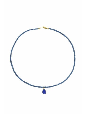Gemshine Halskette mit Anhänger Saphir in gold coloured