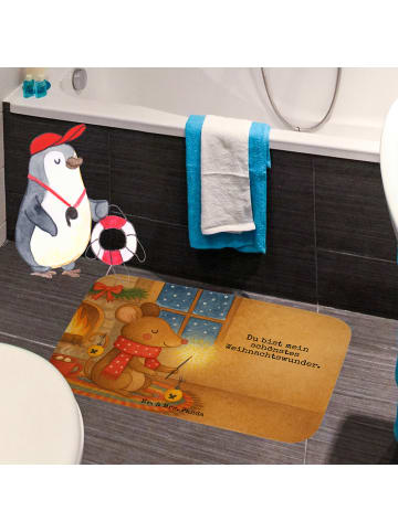 Mr. & Mrs. Panda Badvorleger Maus Weihnachten Design mit Spruch in Weiß