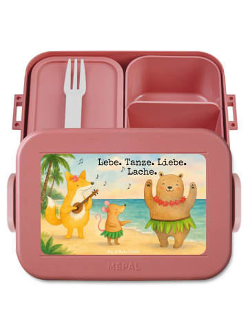 Mr. & Mrs. Panda MEPAL Bentobox Waldtiere Aloha Design mit Spruch in Rot Pastell