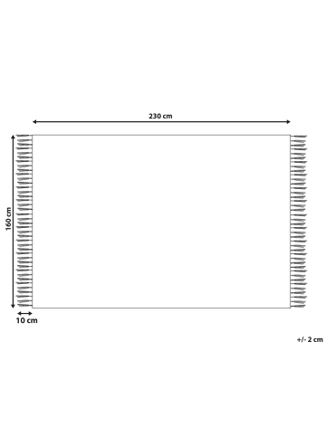 Beliani Kurzflor SINOP in Braun/Beige - (W) 160 x (H) 1.5 x (L) 230 cm