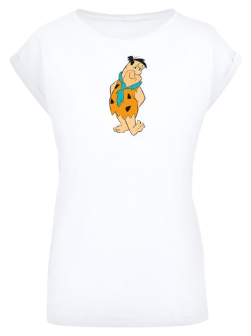 F4NT4STIC T-Shirt Fred Feuerstein Kick in weiß