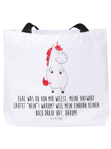 Mr. & Mrs. Panda Schultasche Einhorn Wut mit Spruch in Weiß