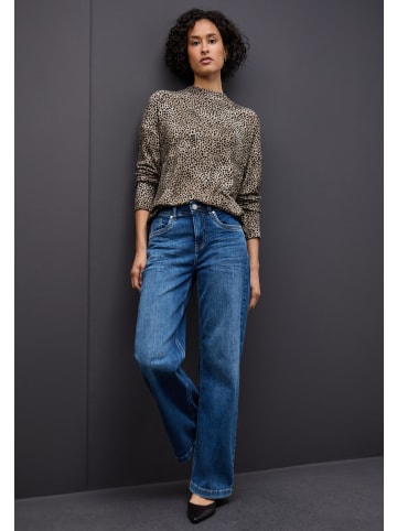 Street One Shirt in taupe schwarz