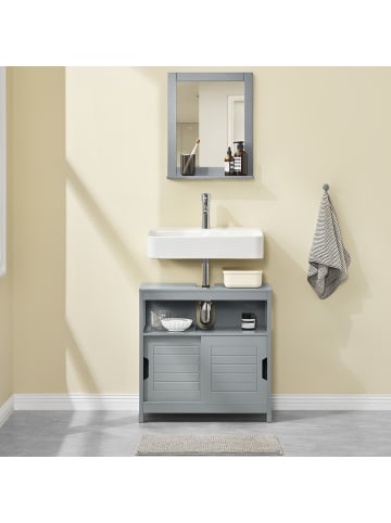 SoBuy Unterschrank in Mattgrau - (W) 38 x (H) 60 x (L) 70.5 cm