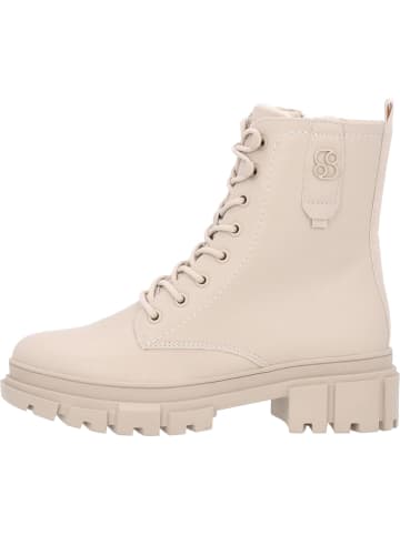 S. Oliver Schnürstiefeletten in ivory