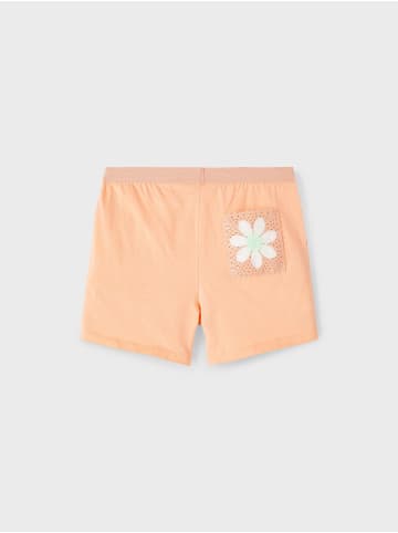 name it Stoff Shorts Kurze Hose mit Strick Tasche NKFFIDDA in Orange
