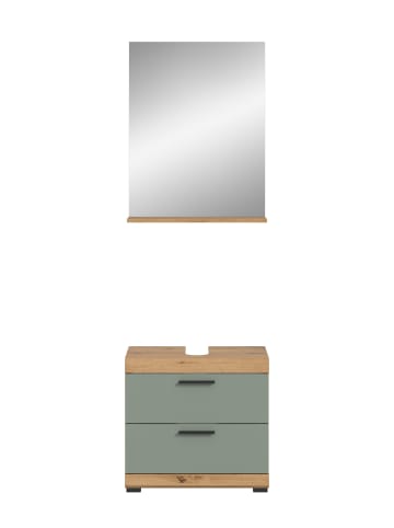 ebuy24 Badmöbelset Scout (2-teilig) Staubgrün 60 x 34 cm