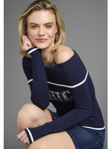 Laura Scott Carmenpullover in marine