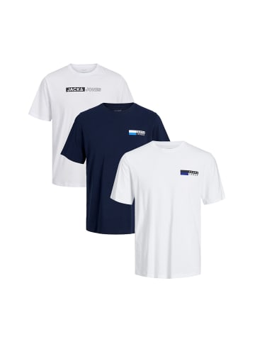 Jack & Jones T-Shirt Corp in Weiß / blau