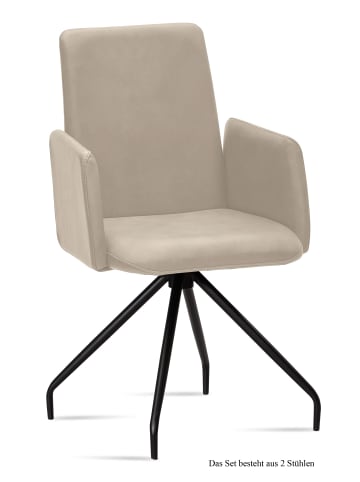 58 aufm Kessel ARMLEHNSTUHL (2er-Set) Detana 52x92x60 Schwarz/Natur