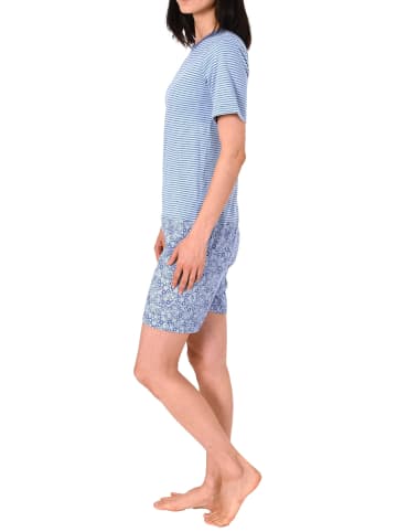 NORMANN Pflegeoverall kurzarm Reissverschluss - 56107 in blau