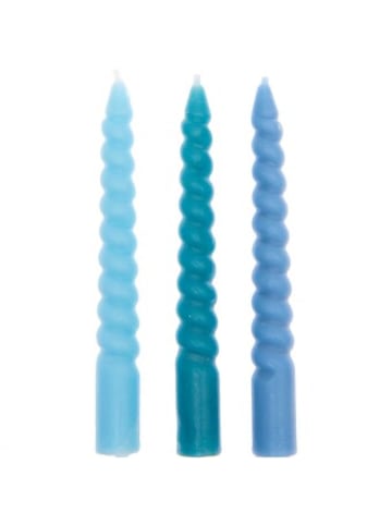 Rico Design Nonbook - Spiralkerzen, Smokey Blau Mix