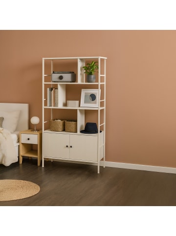 relaxdays Bücherregal in Weiß - (B)74 x (H)154,5 x (T)30 cm