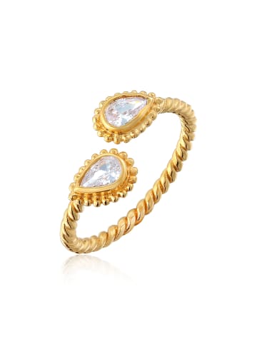 Elli Ring 925 Sterling Silber Tropfen in Gold